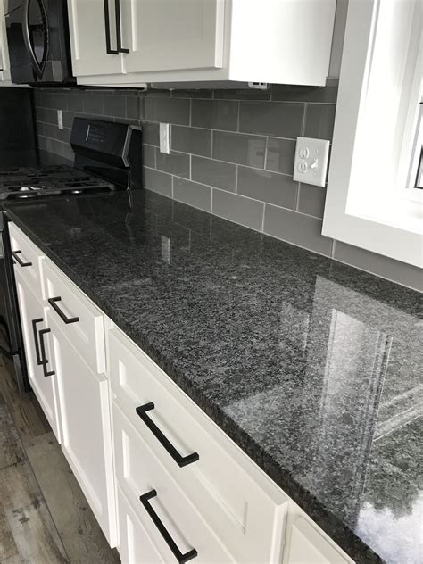 steel gray granite countertop dark cabinet|best countertop for gray cabinets.